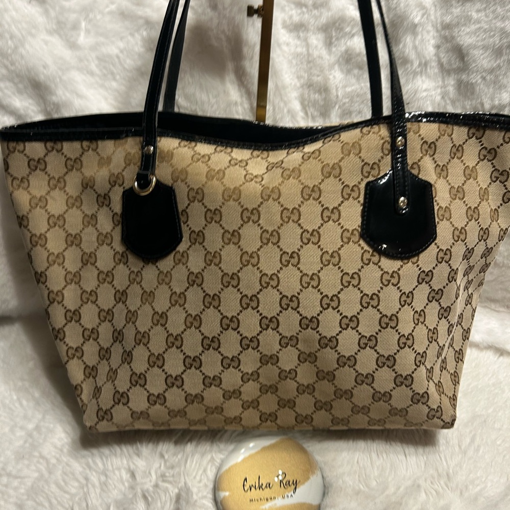 Gucci GG Canvas Jodie Black & Brown Tote‎ - Picture 16 of 16